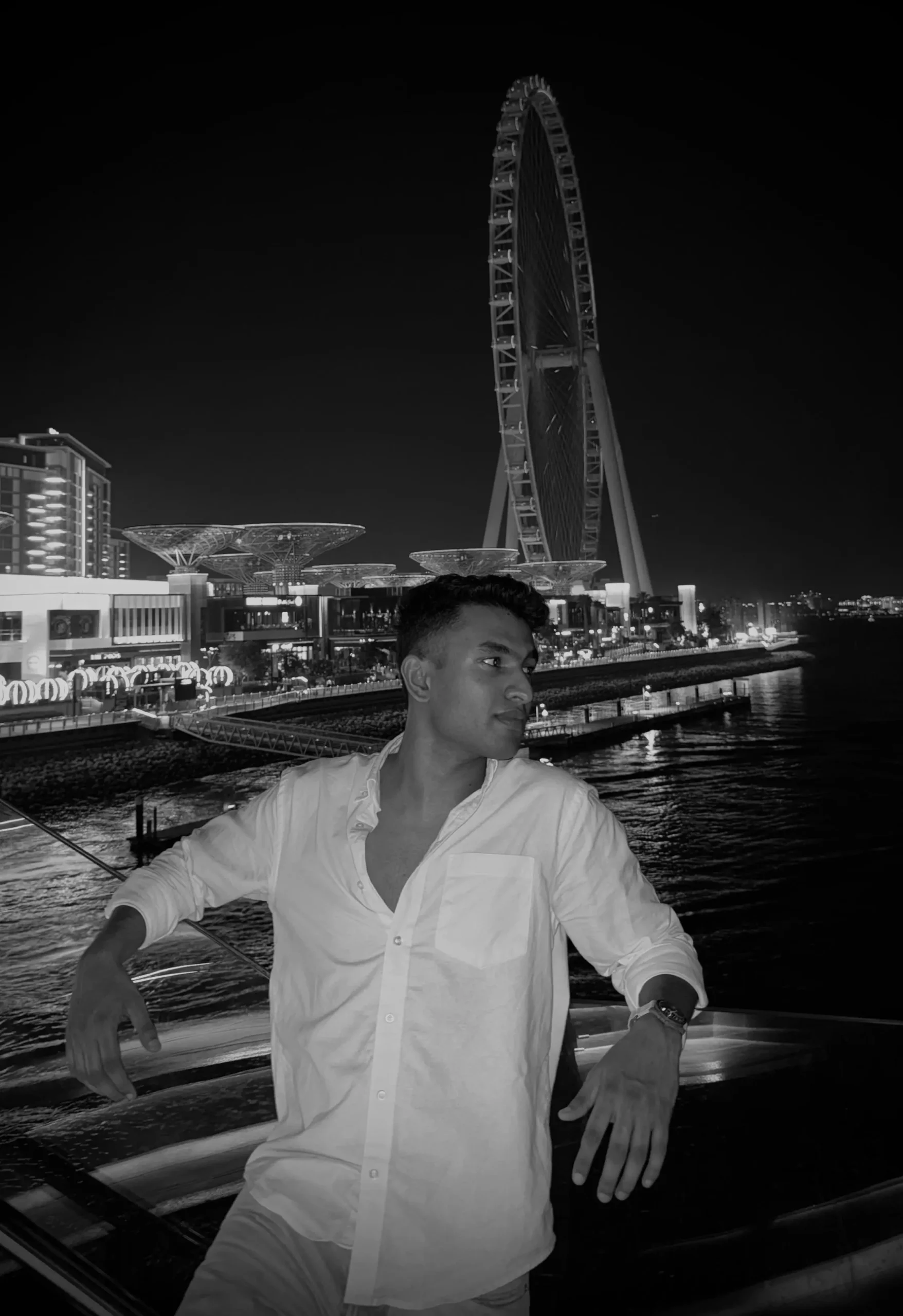 Portrait of a professional digital marketer based in Dubai, specializing in SEO, social media marketing, and online branding